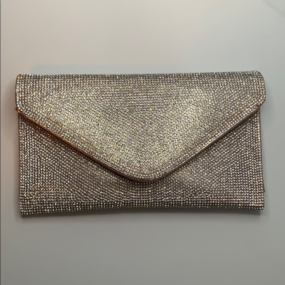 Silver Rhinestone Clutch